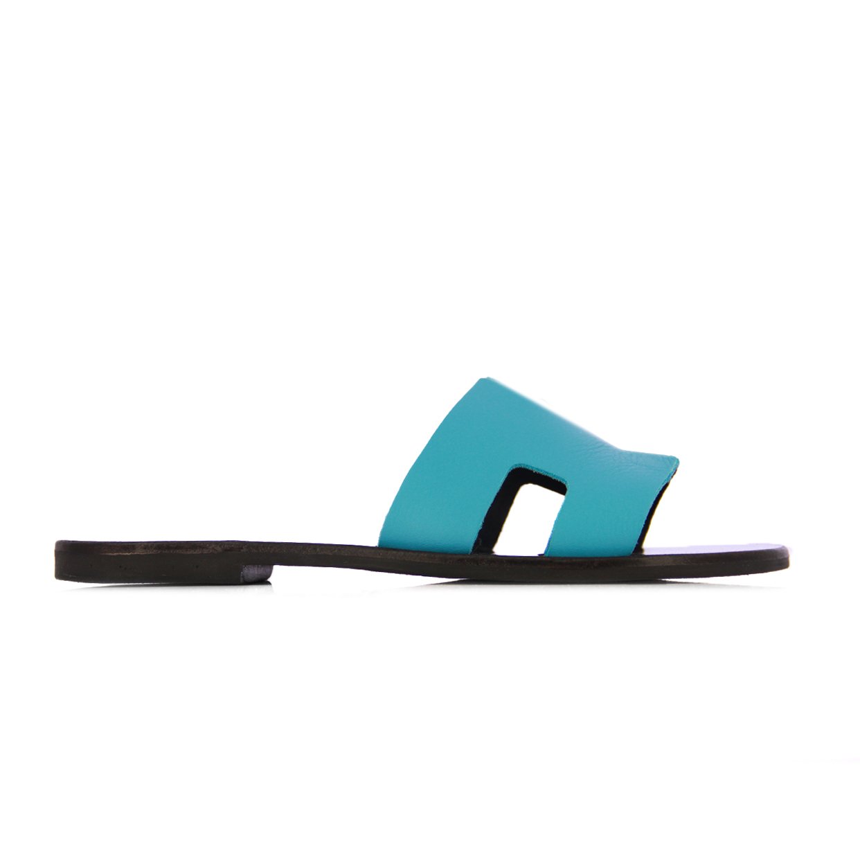 Flat Cut-Out Sandal -Blue
