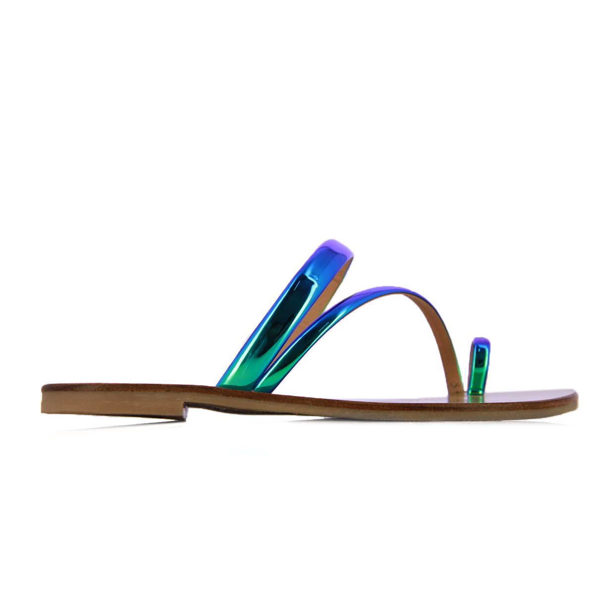 Slip-On Strap Sandals -Blue