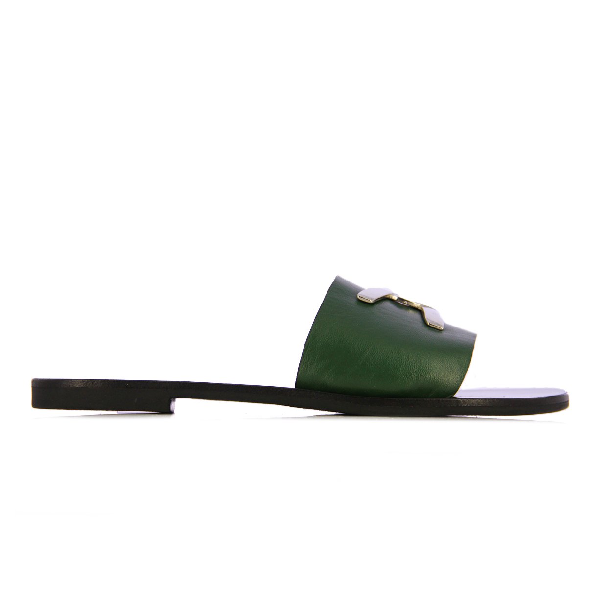 Open Toe Flat Sandals -Green