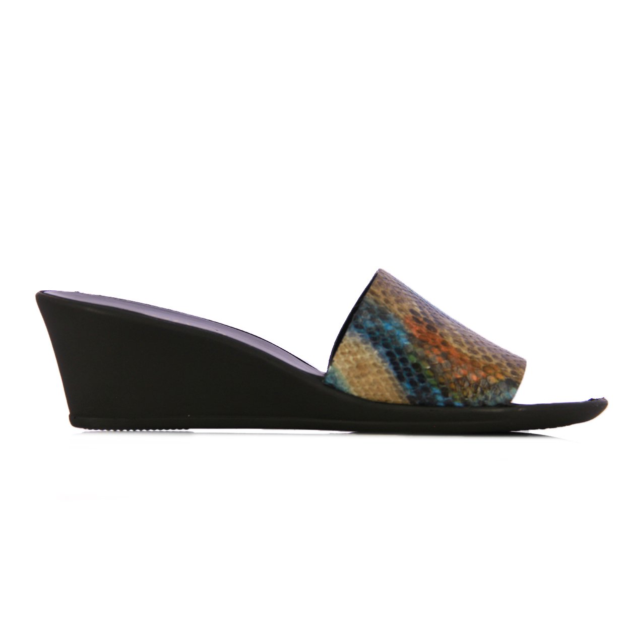 Wedge Sandal -Blue/Snake