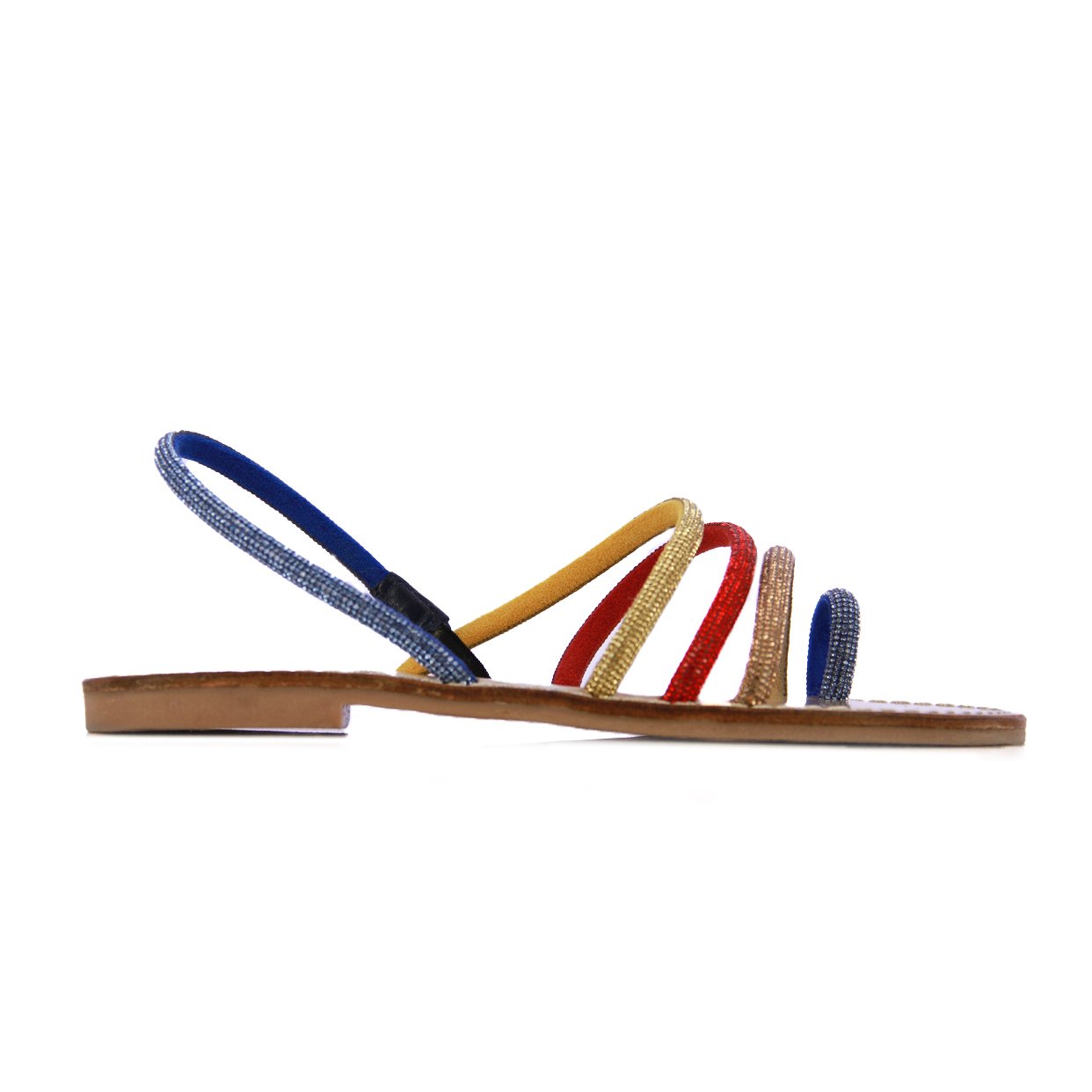Diamante Multi Strap Sandal -Multi