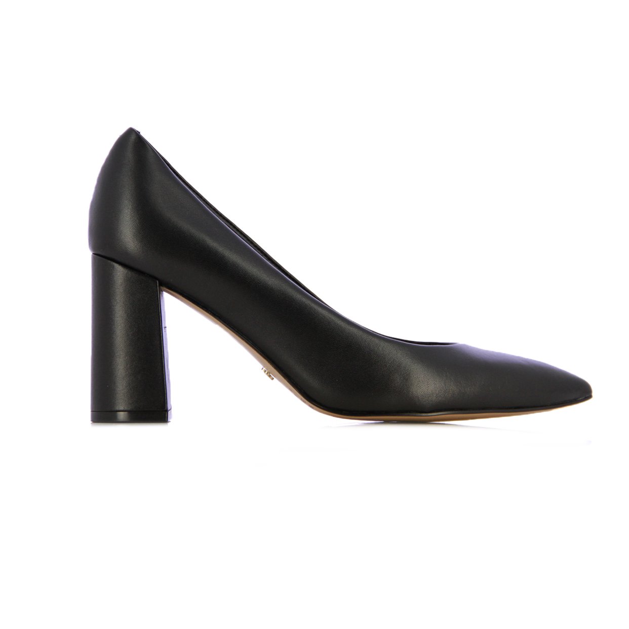 Leather Court Heel -Black