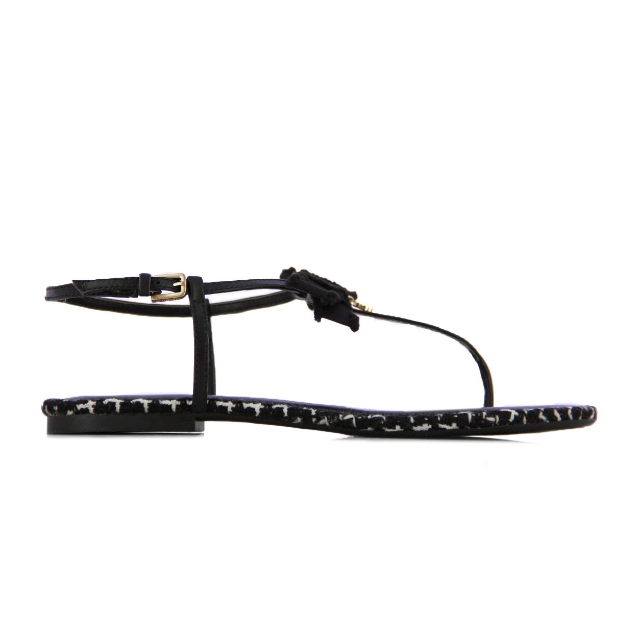 Flat Bow Sandals -Black