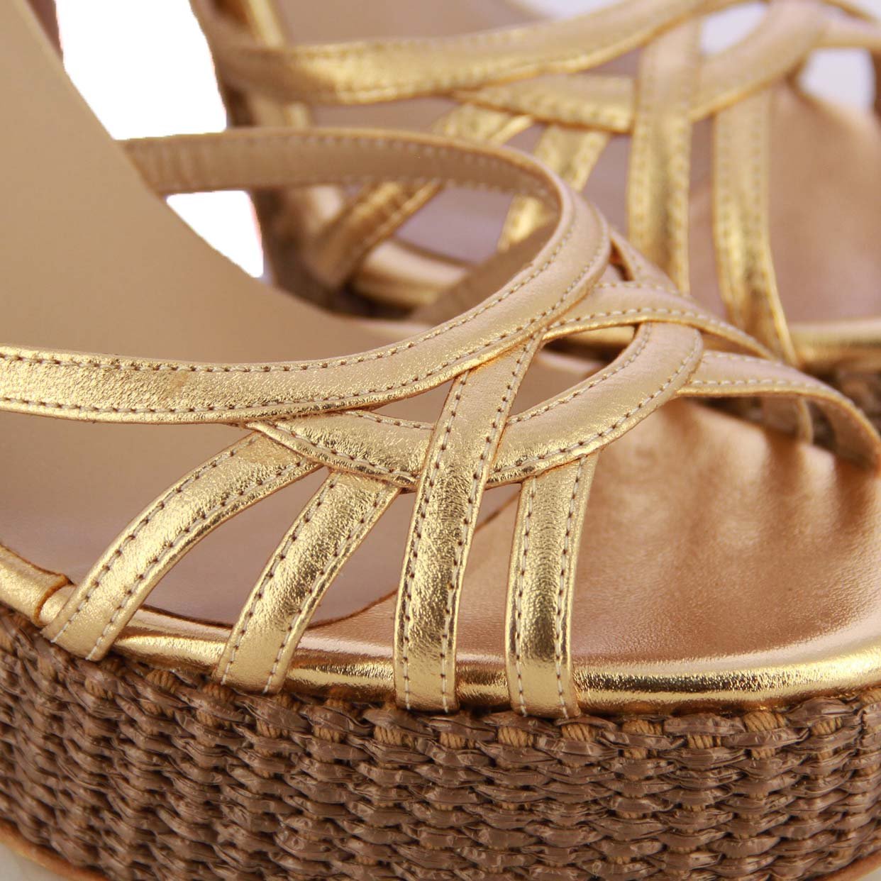Woven Platform Sandal -Bronze - Image 4