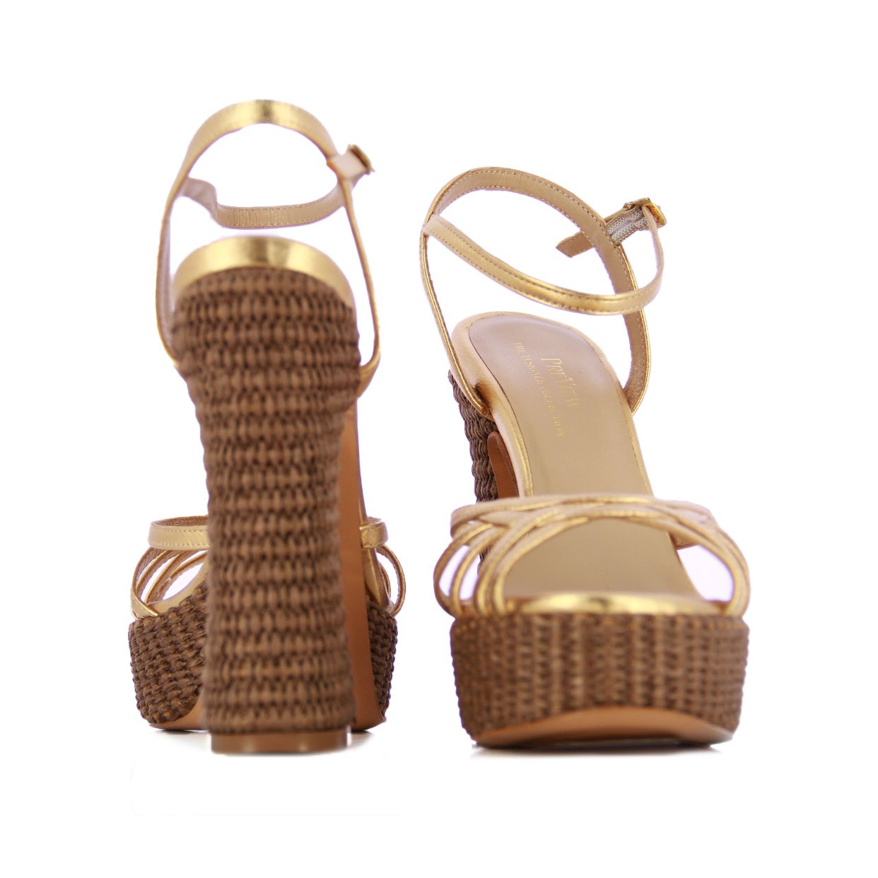 Woven Platform Sandal -Bronze - Image 5