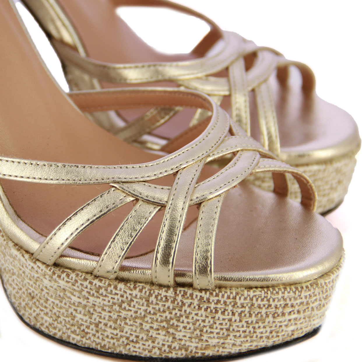 Woven Platform Sandal -Platino - Image 4