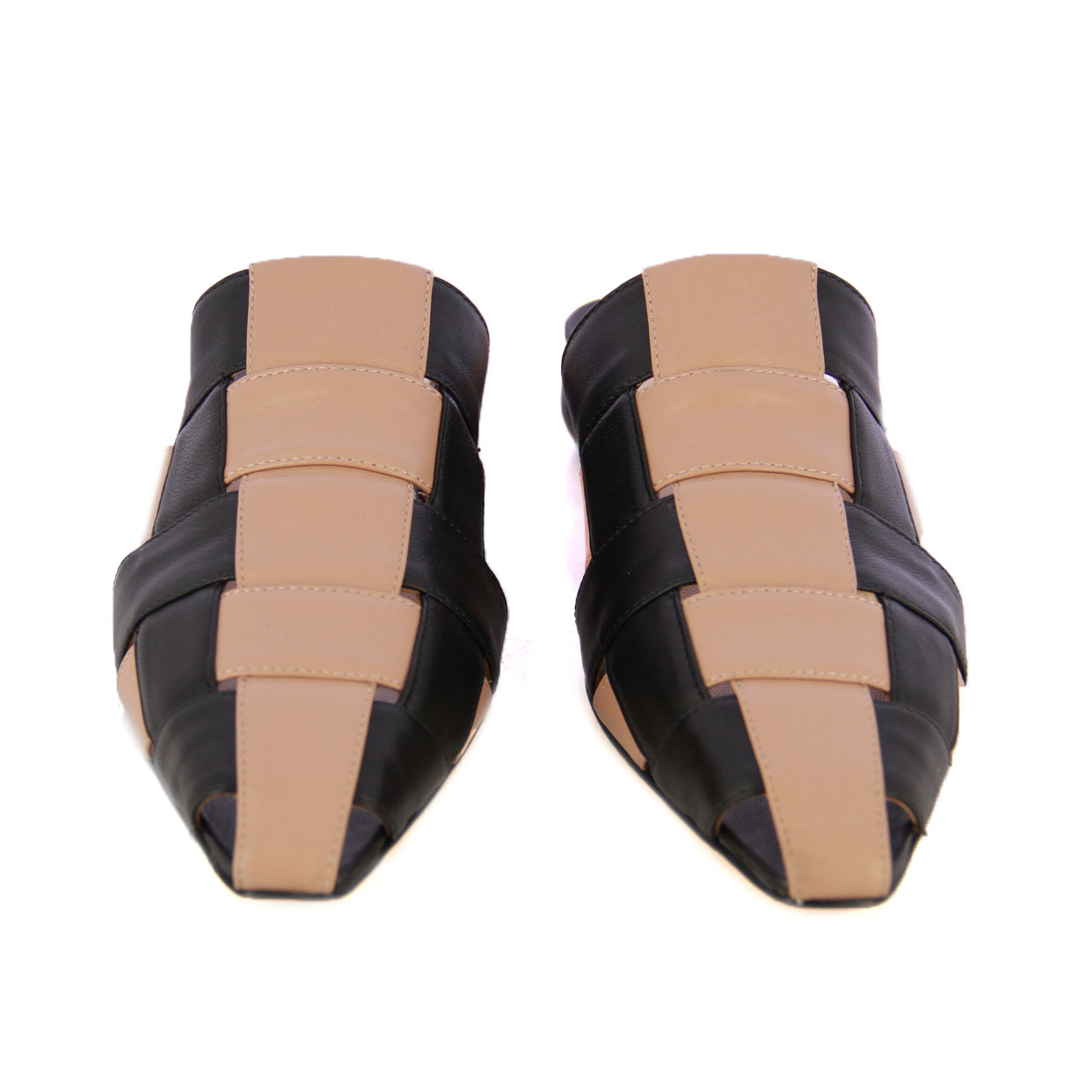 Interlace Point Mule -Black/Skin - Image 3