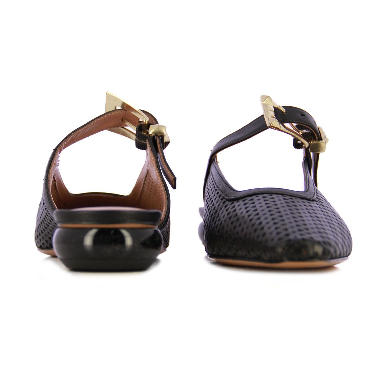 Slip-On Buckle Flats -Black - Image 5