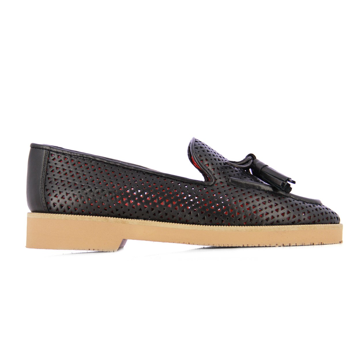 Bow Tassel Loafers -Black