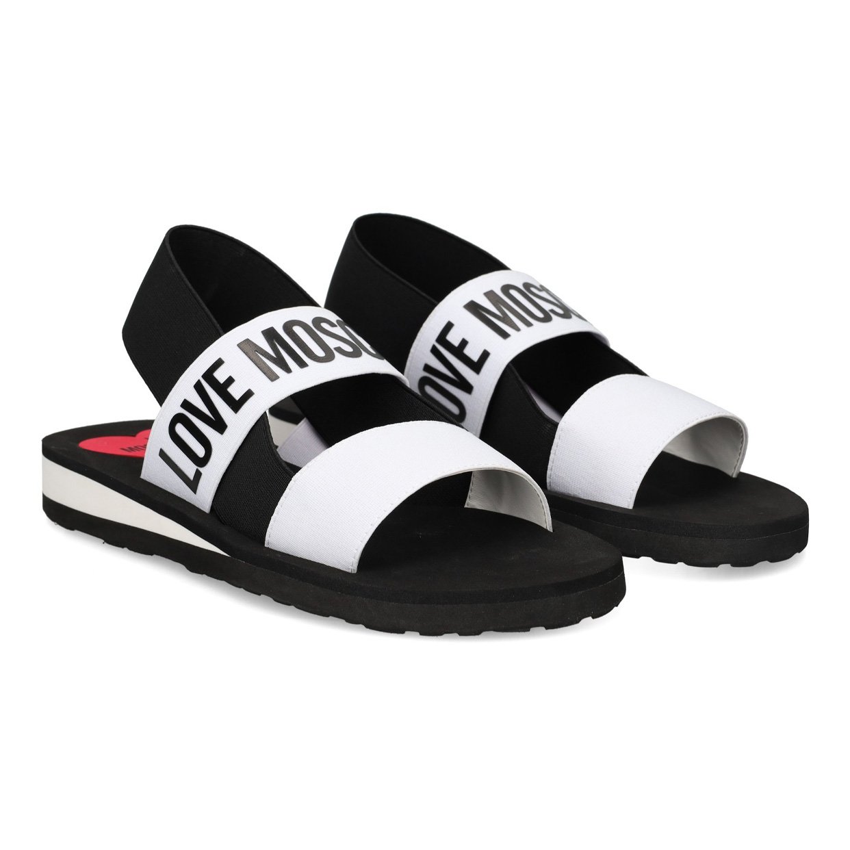 Soft Logo Sandals -White/Black - Image 2