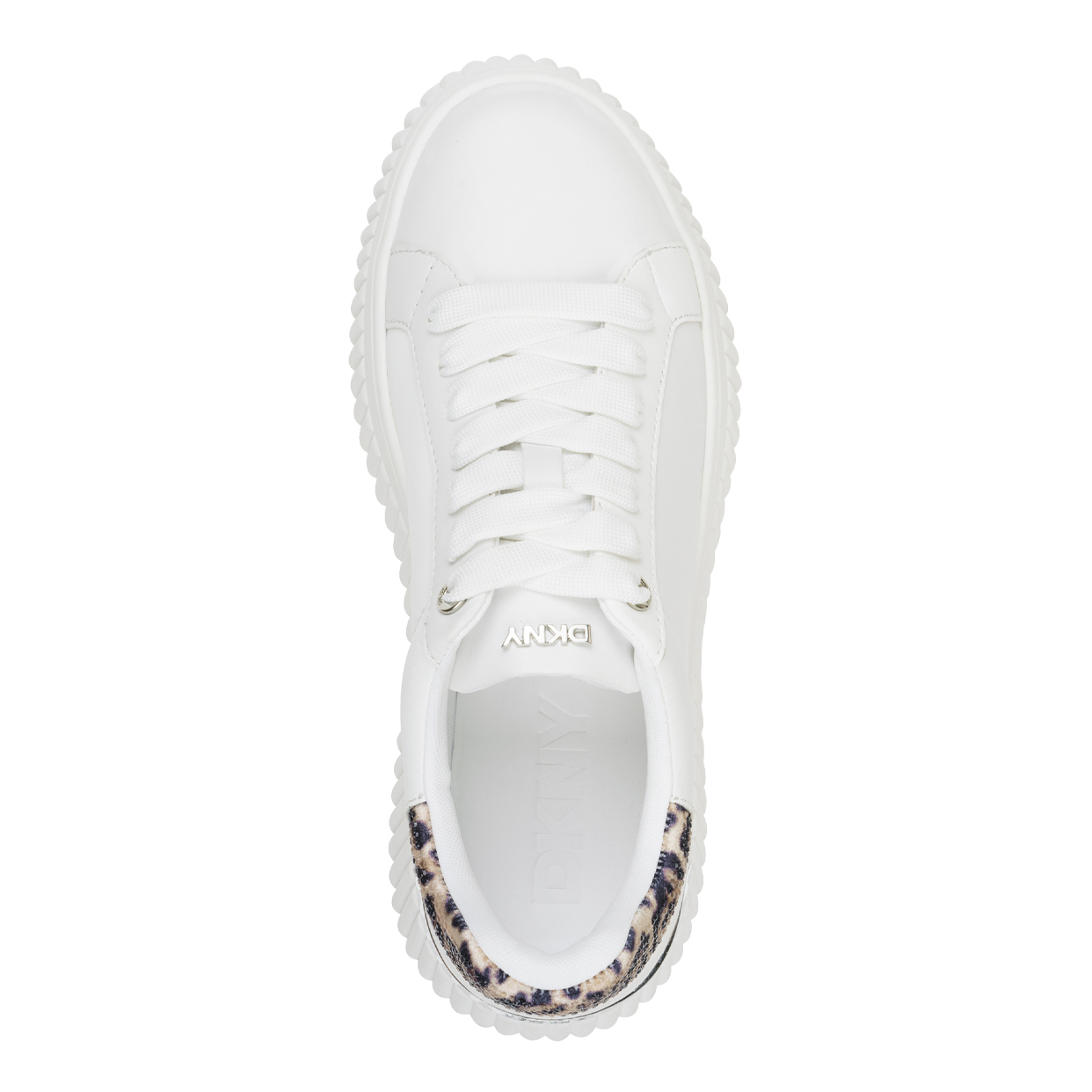 Lobeco Lace-Up Platform Sneaker -White - Image 3