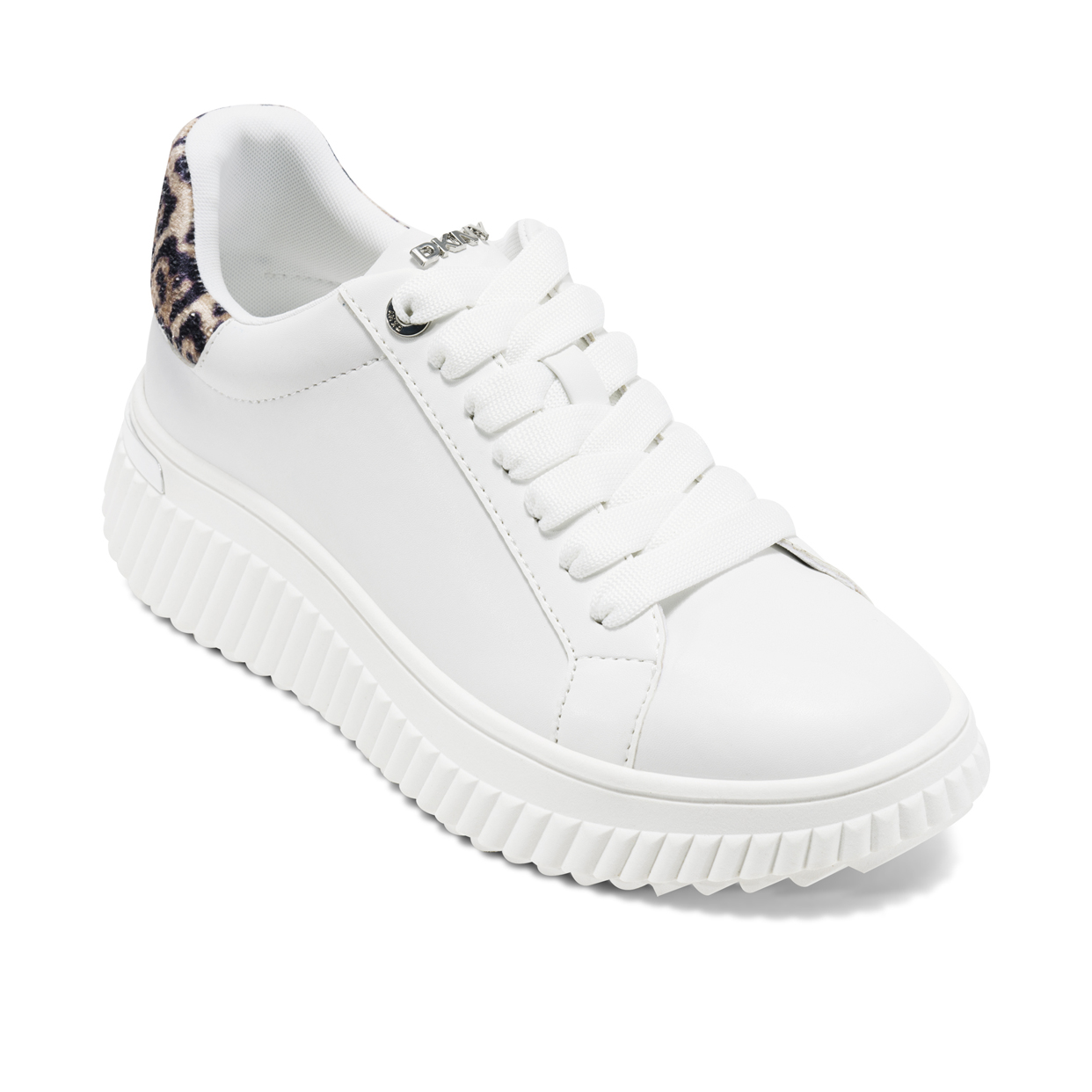 Lobeco Lace-Up Platform Sneaker -White - Image 2
