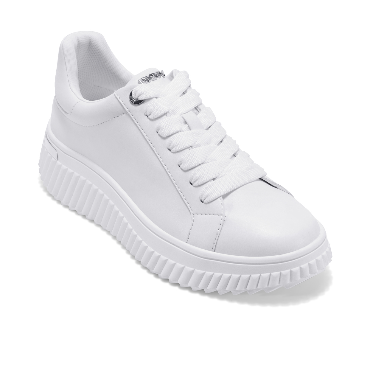 Lobeco Lace-Up Platform Sneakers -White - Image 2