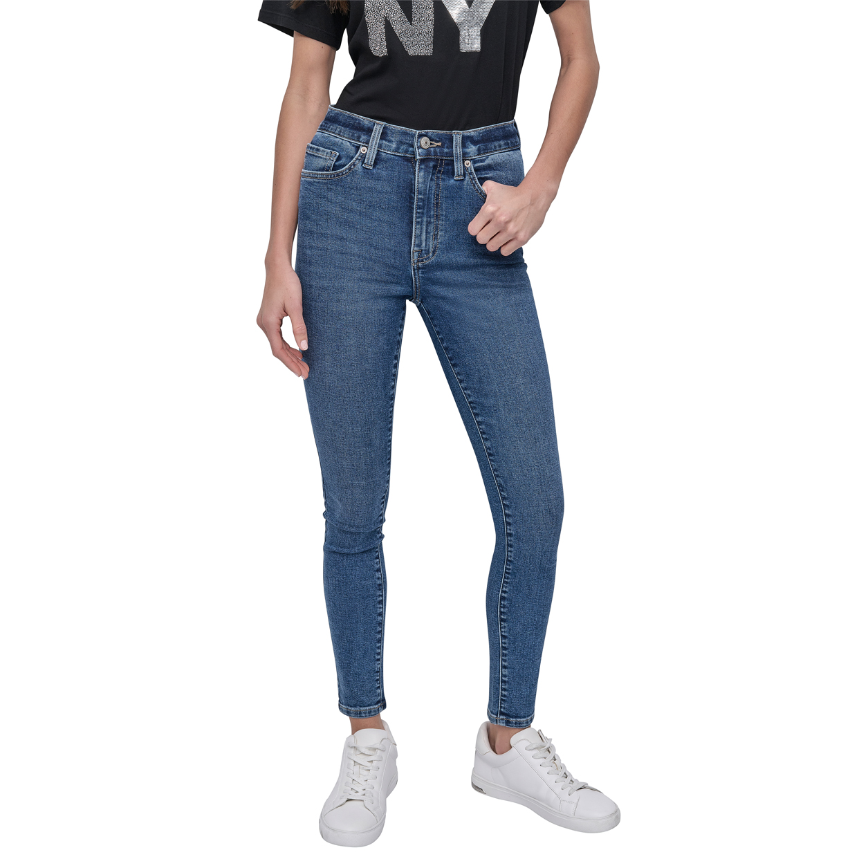 High Rise Skinny Jeans -Blue