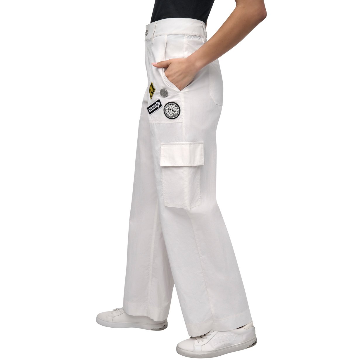 Rumped Tech Nylon Pins N Patch Pants -Ivory - Image 3