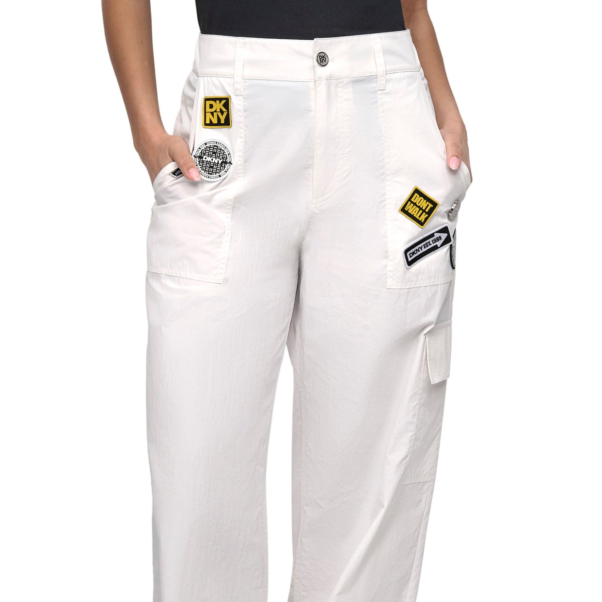 Rumped Tech Nylon Pins N Patch Pants -Ivory - Image 2