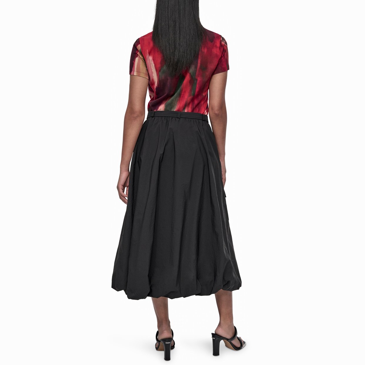 Rumpled Tech Cargo Skirt -Black - Image 4