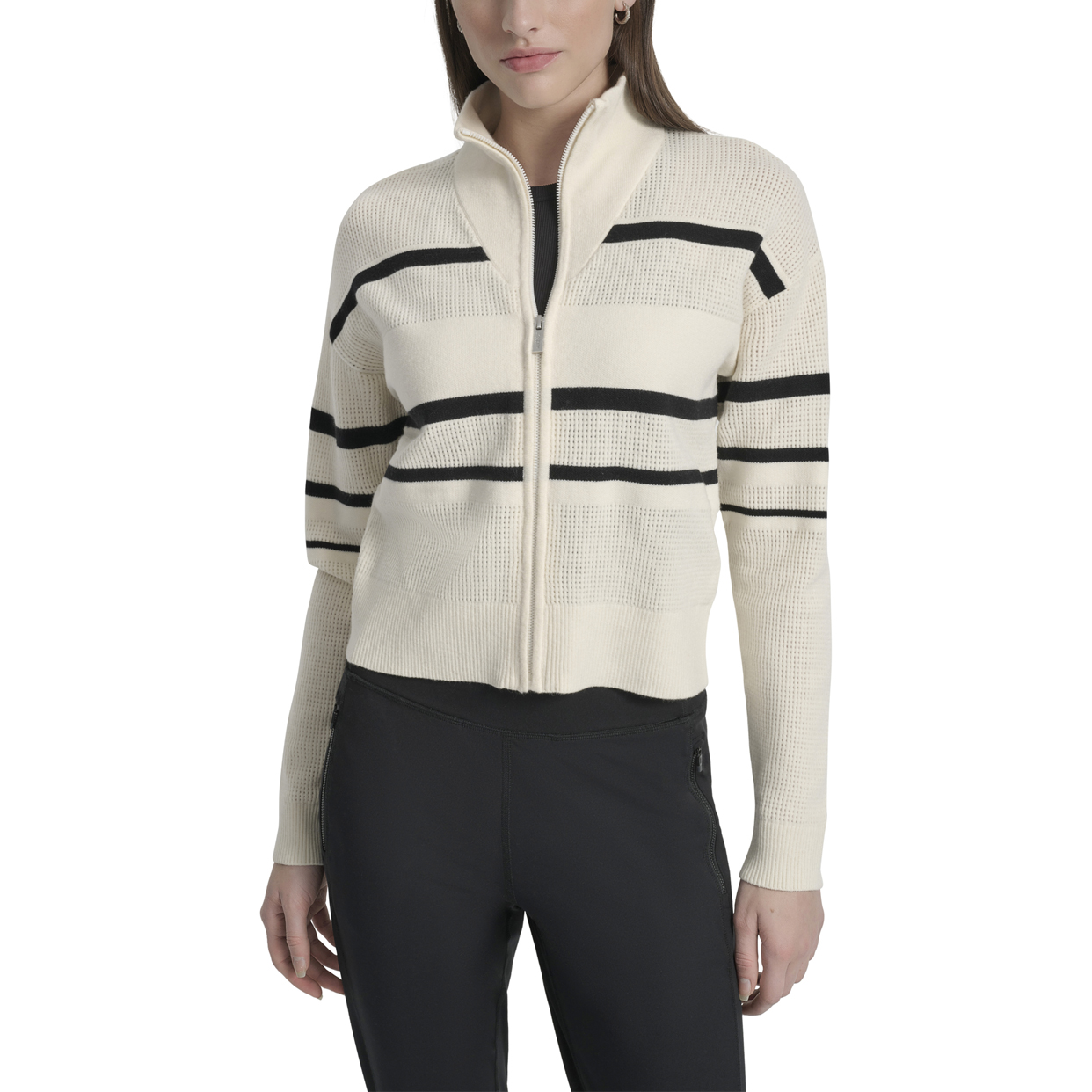 Long Sleeve Zip Front Jacket -Egg Nog
