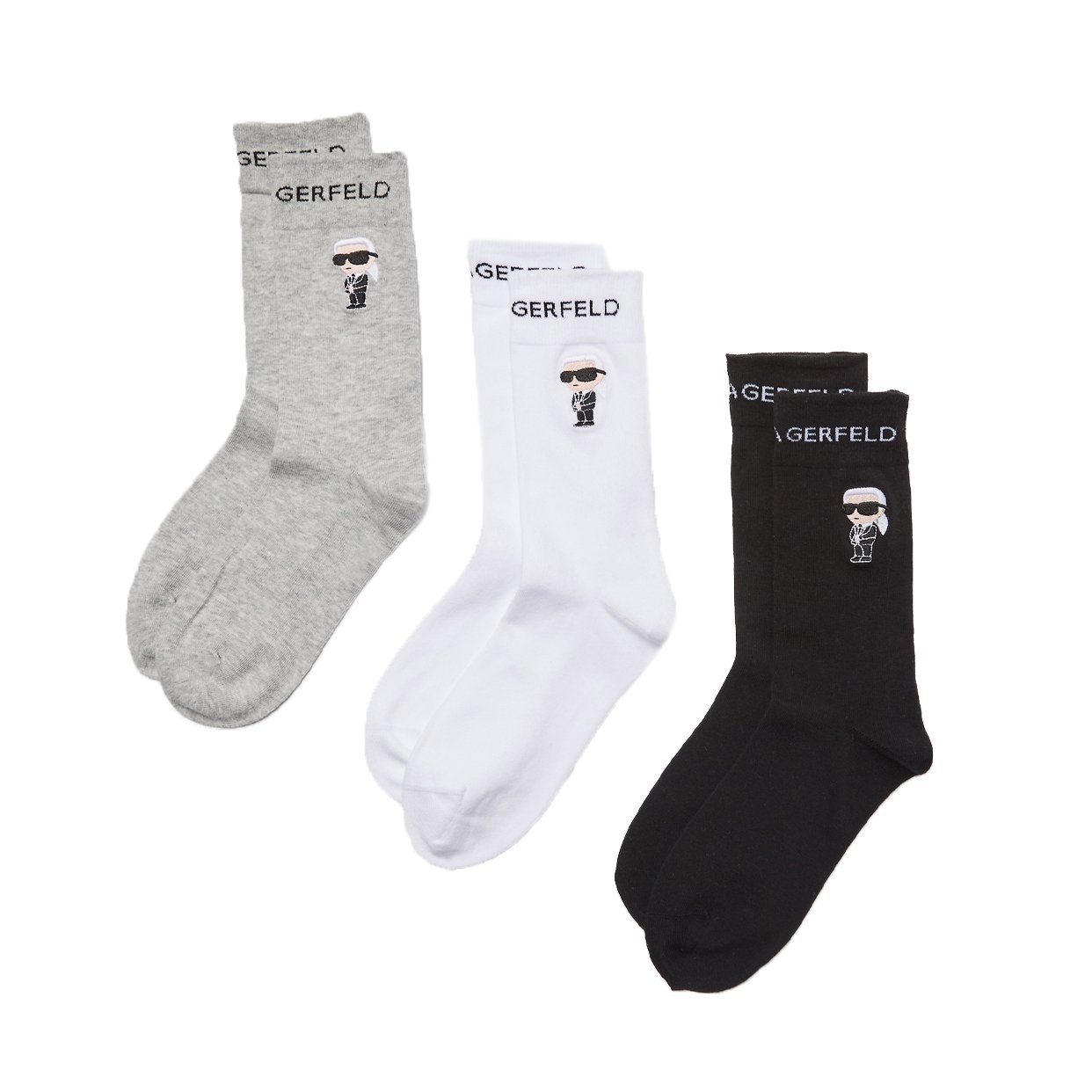 Ikon Socks (3-Pack) -Black/White/Grey
