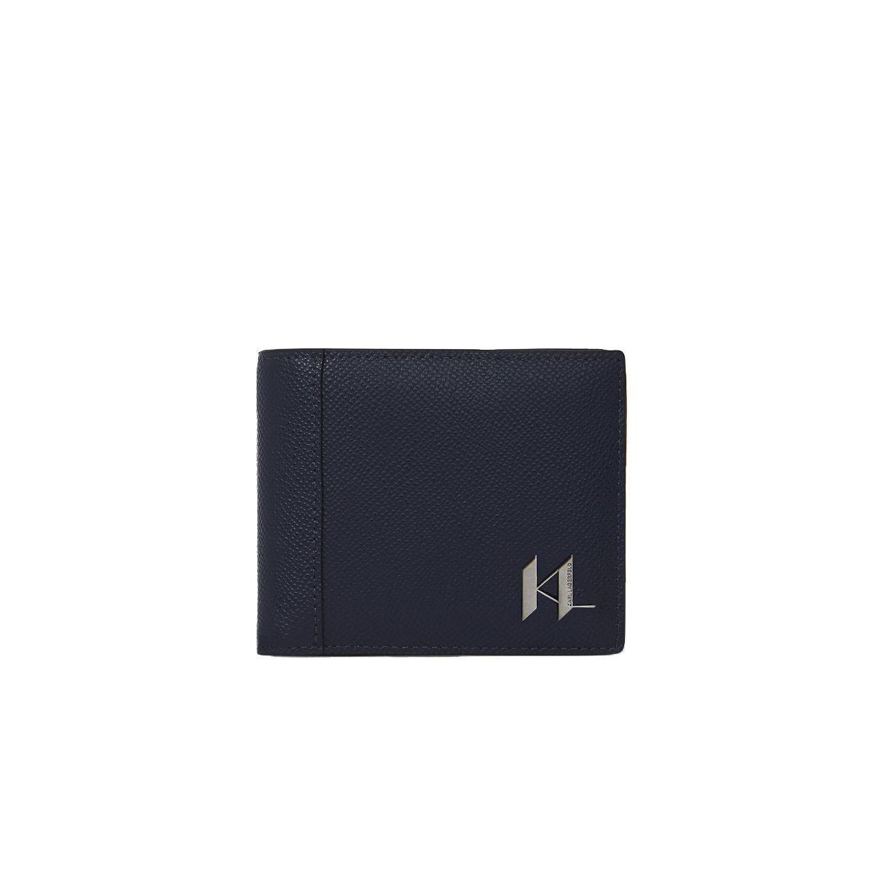 K/Monogram Leather Wallet -Midnight Navy