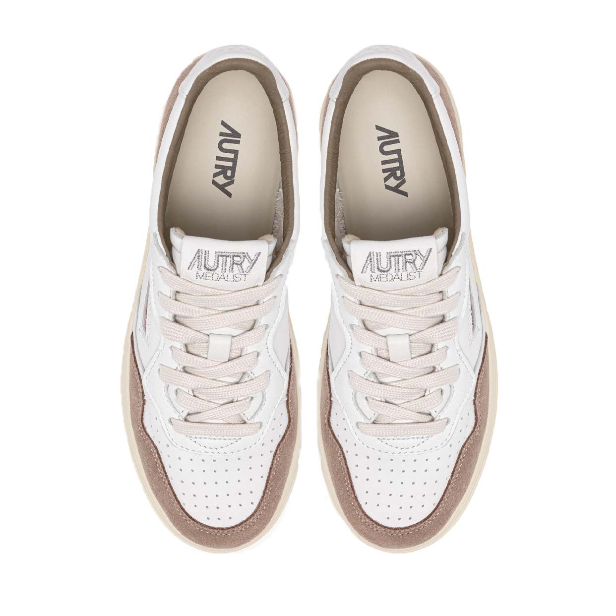 Medalist Low Sneakers -White/Tobacco - Image 3