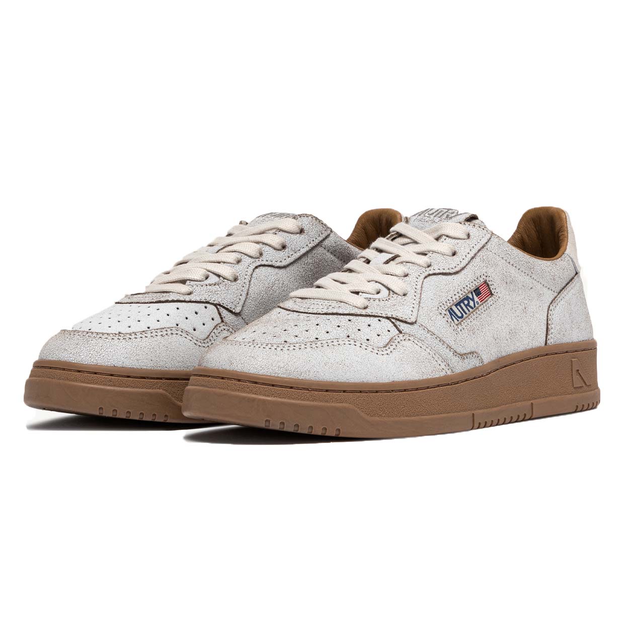 Medalist Low Sneakers -White/Tobacco - Image 2