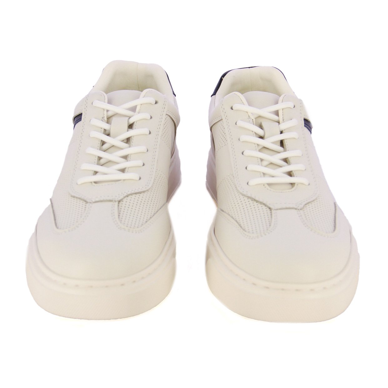Urban Lace-Up Sneakers -White/Navy - Image 3