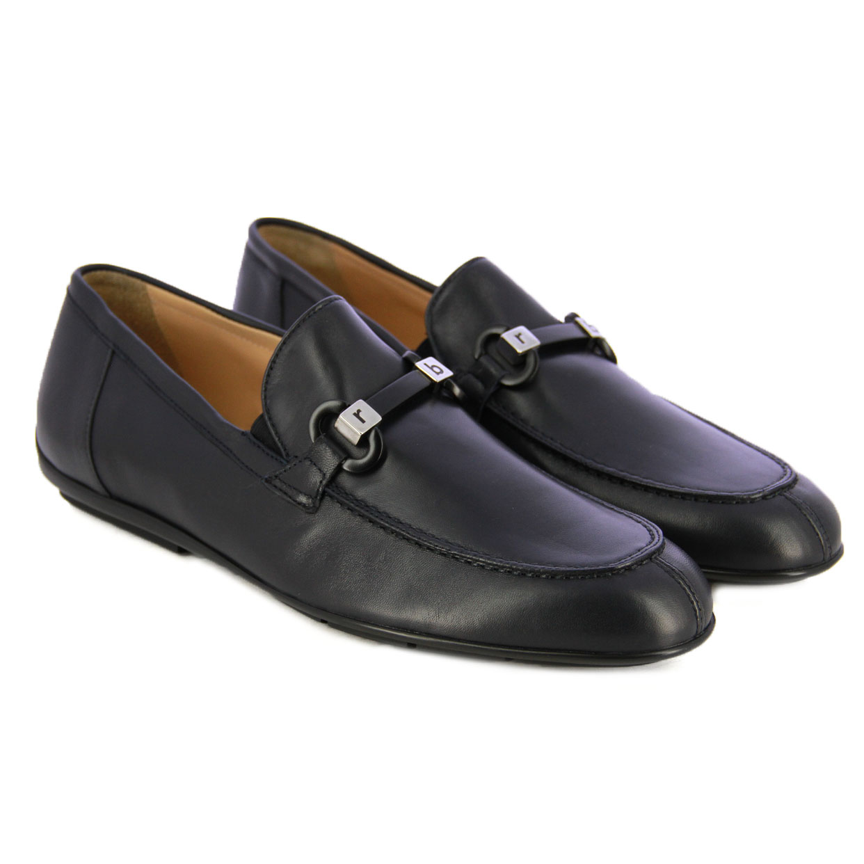 Leather Loafer -Blue - Image 2