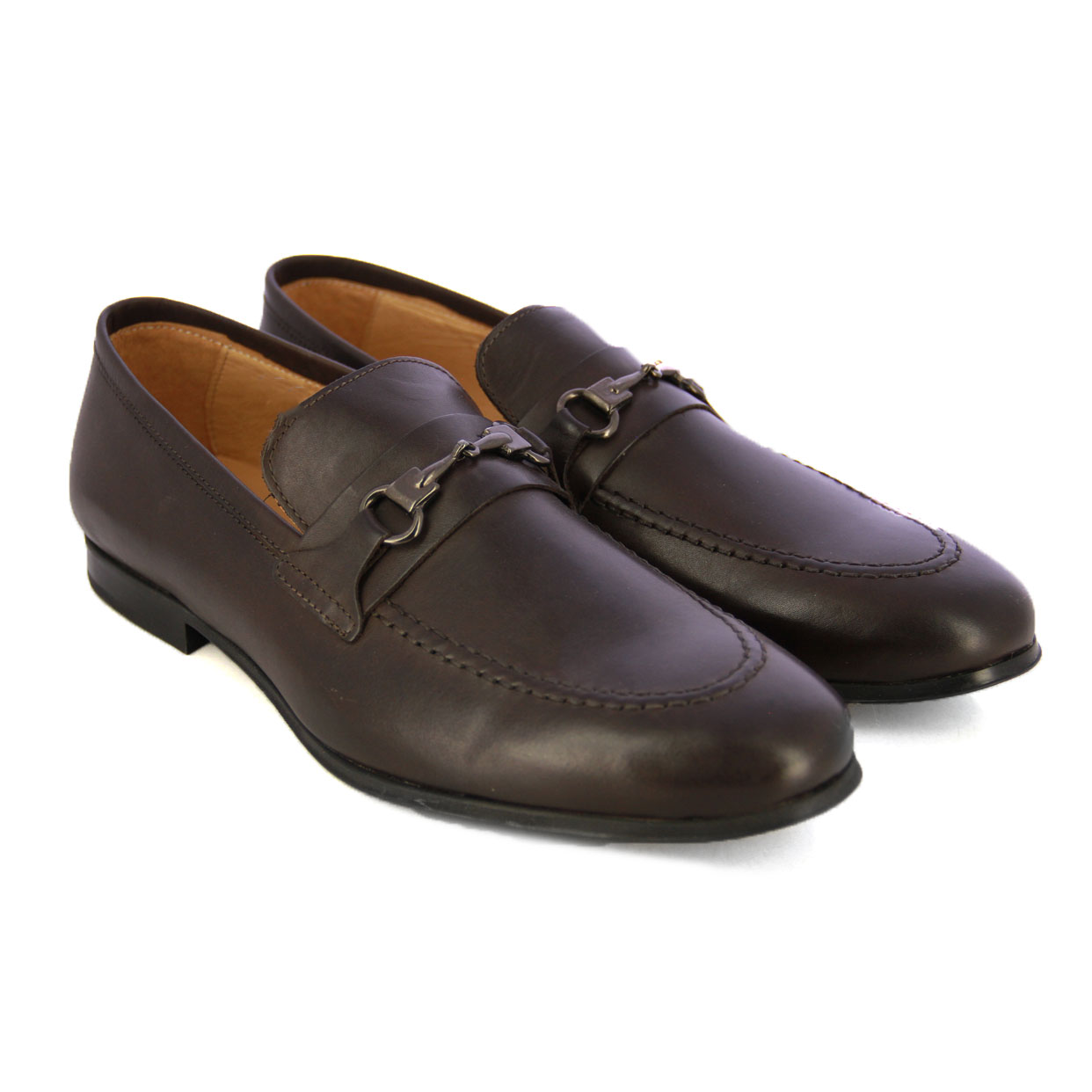 Formal Buckle Loafers -Brown - Image 2