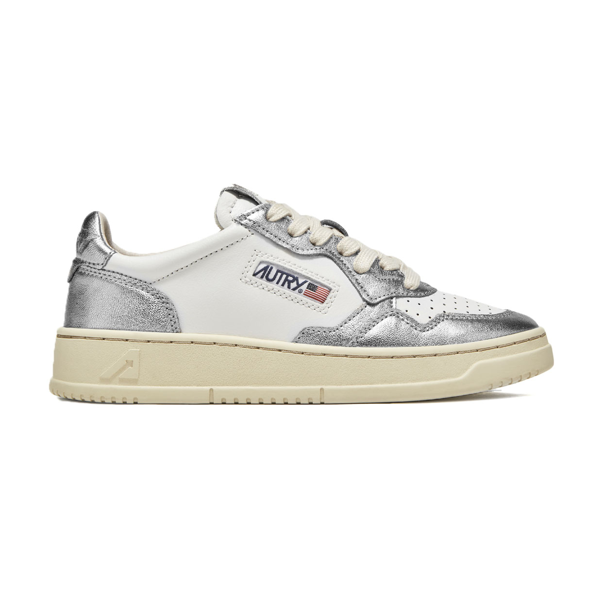 Medalist Low Bicolor Sneakers -White/Silver