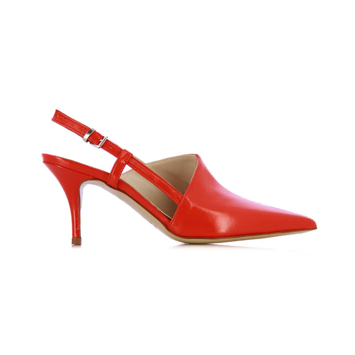 Pointed Toe Slingback Heel -Coral
