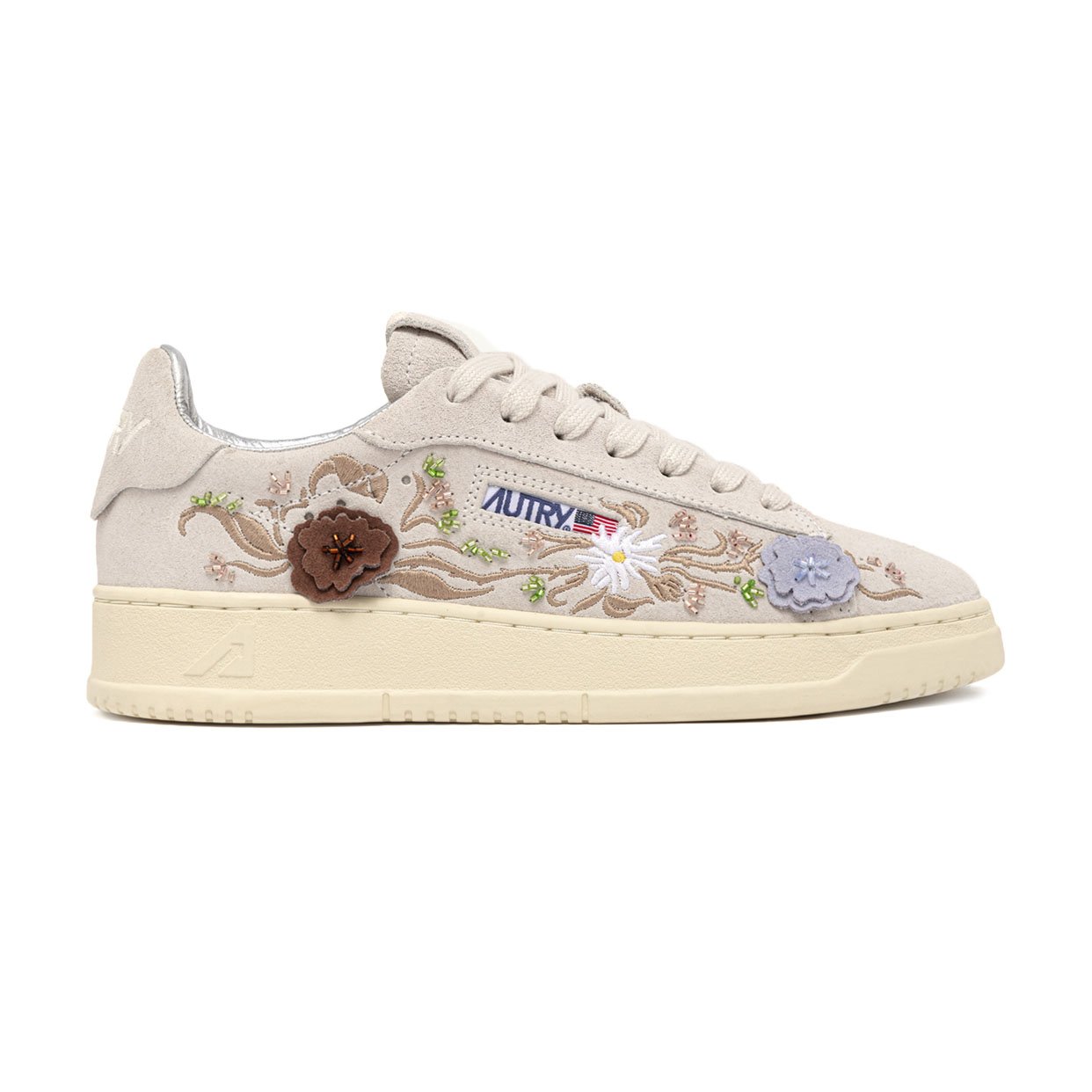 Dallas Low "Floral" Sneakers -Beige
