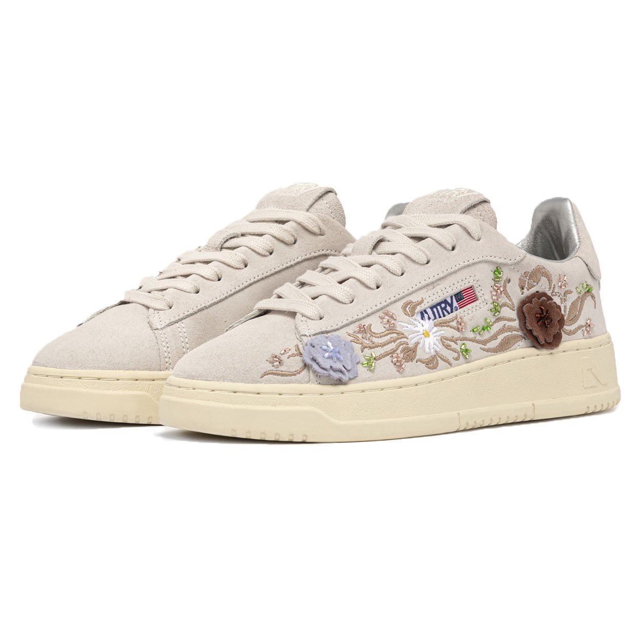 Dallas Low "Floral" Sneakers -Beige - Image 2