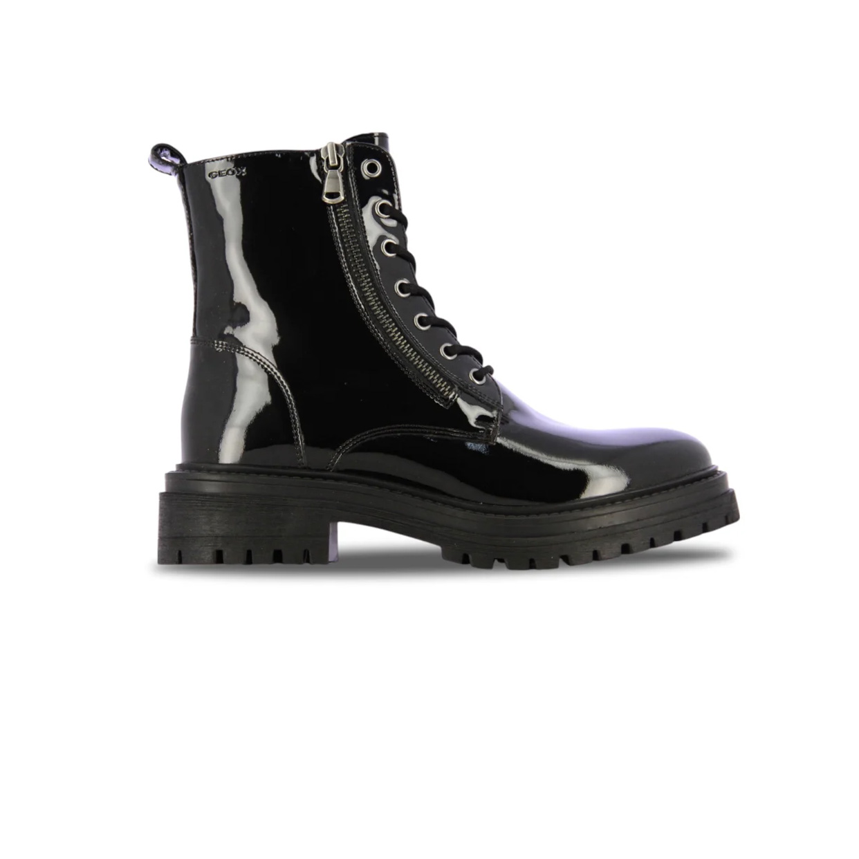 Iridea Mid-Calf Boots With Laces -Black