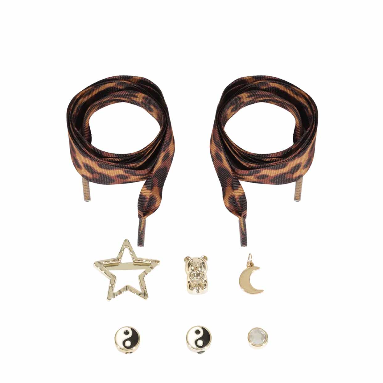 Personalization Kit with Animal Print Pendants -Brown