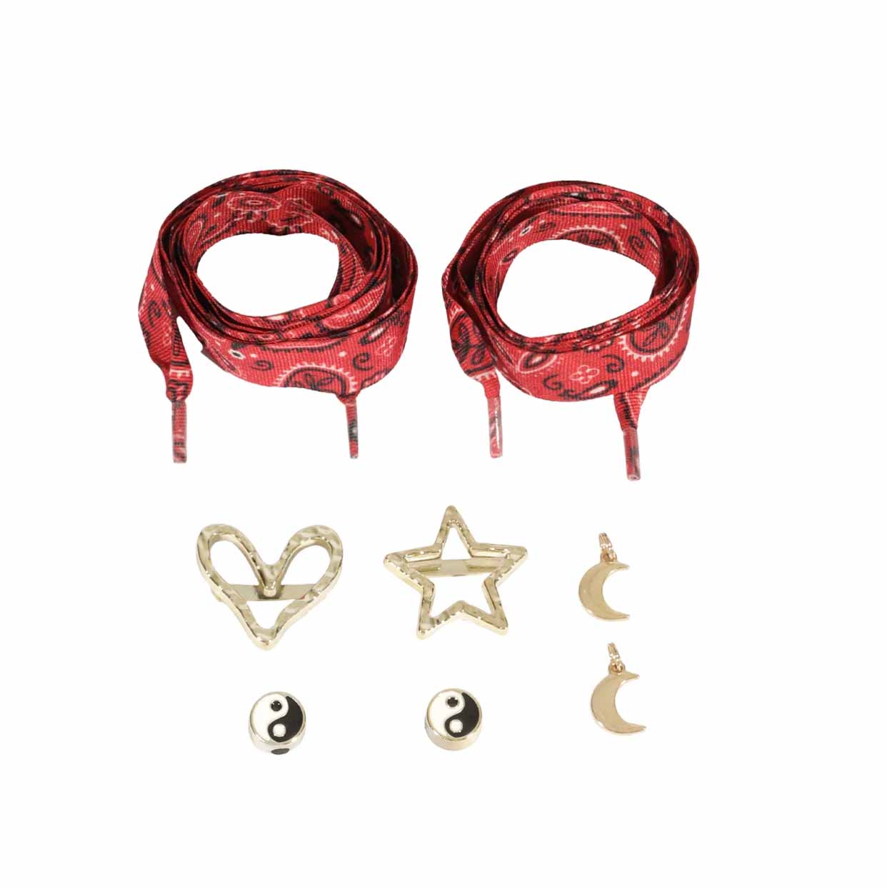 Personalization Kit with Paisley Charms -Red