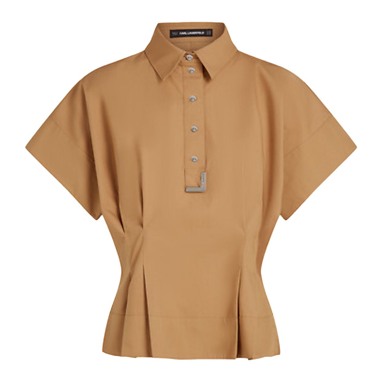 Metal Detail Shirt -Nougat