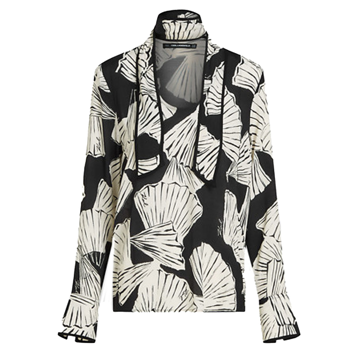 Fluid Blouse - Fan Black