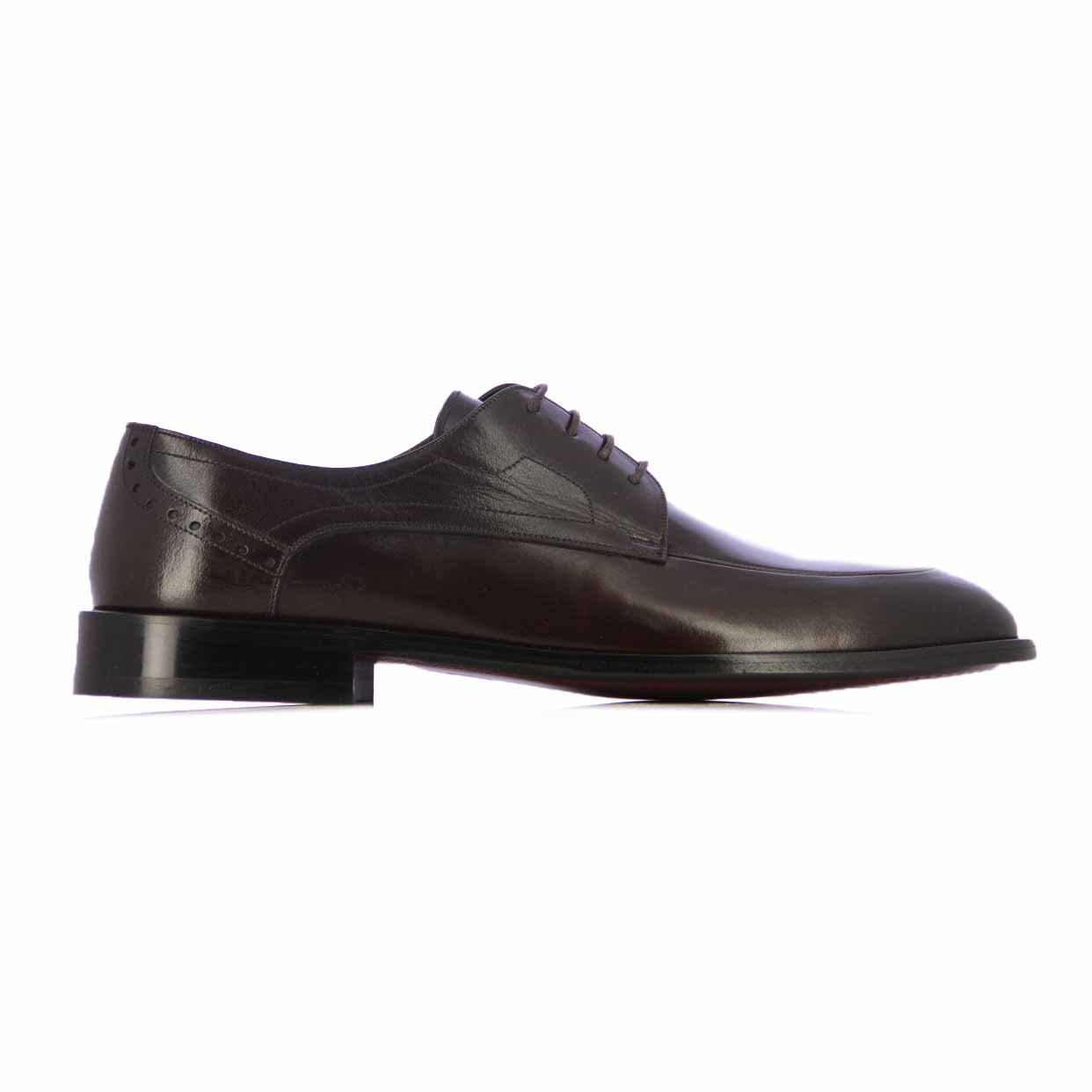 Classic Leather Lace-Up Shoe -Brown