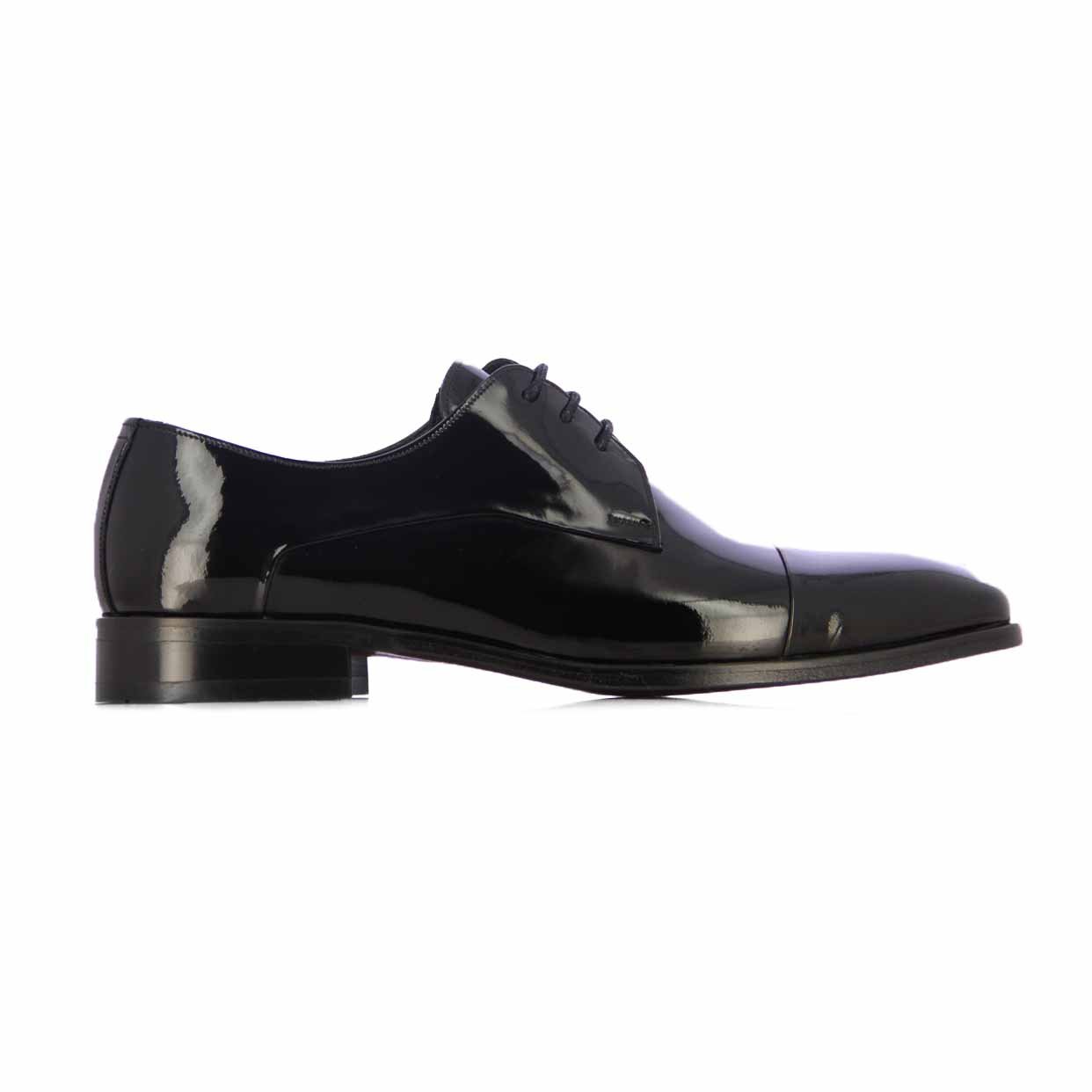 Patent Lace-Up Shoe -Black