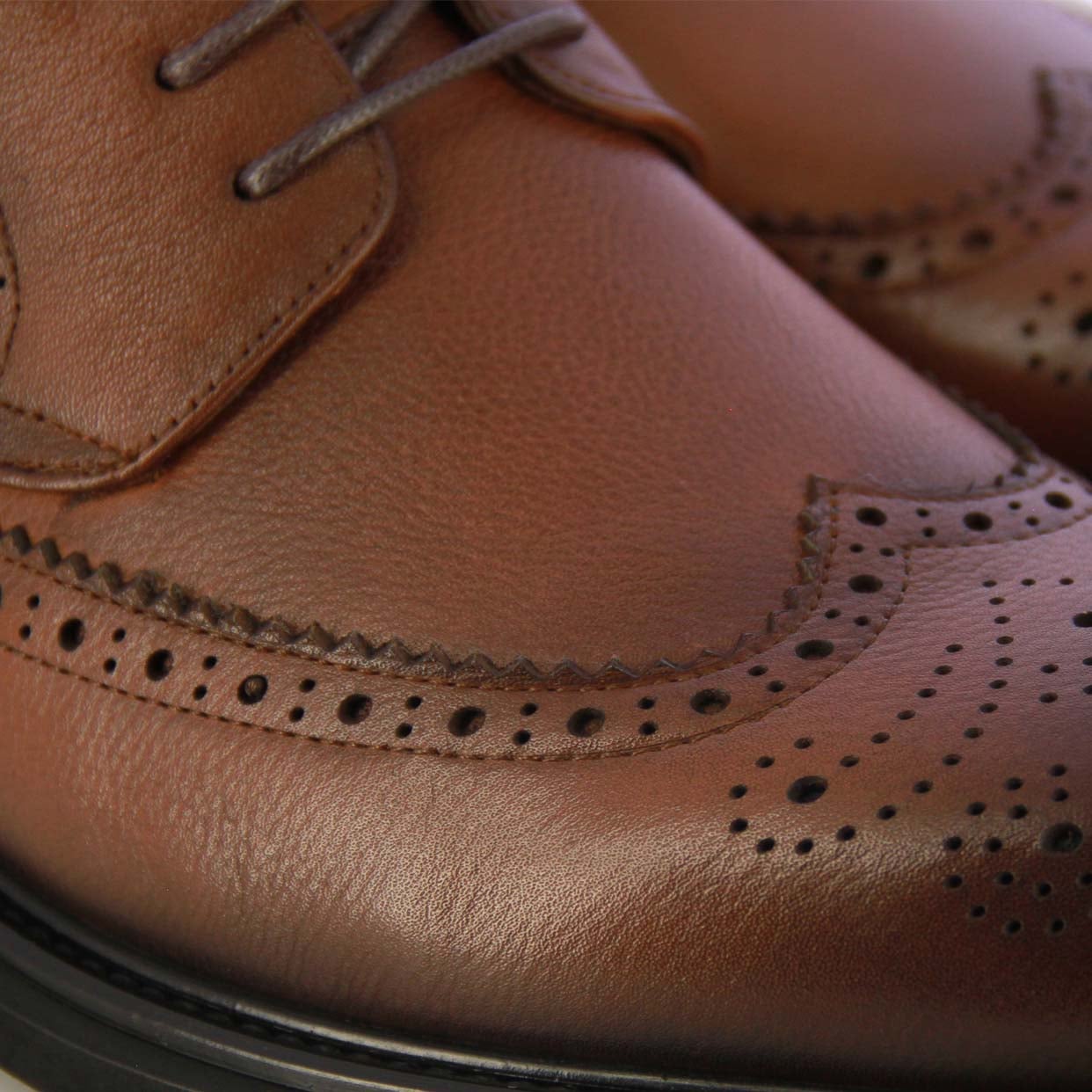 Formal Lace-Up Shoes -Tan - Image 4