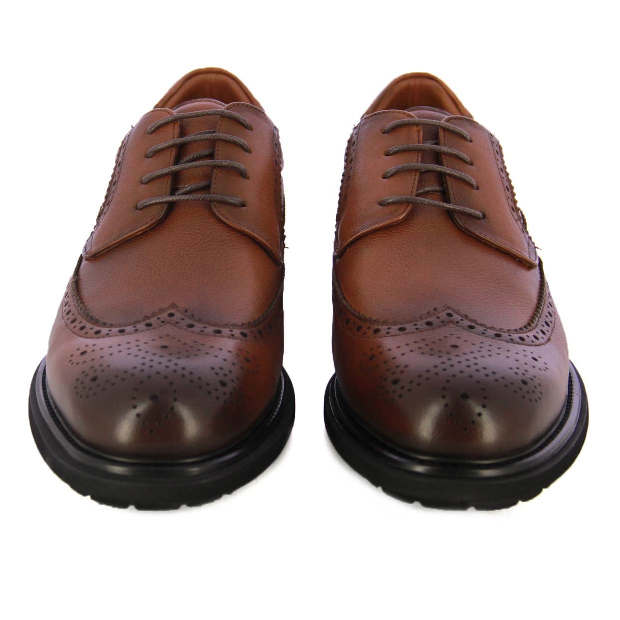 Formal Lace-Up Shoes -Tan - Image 3