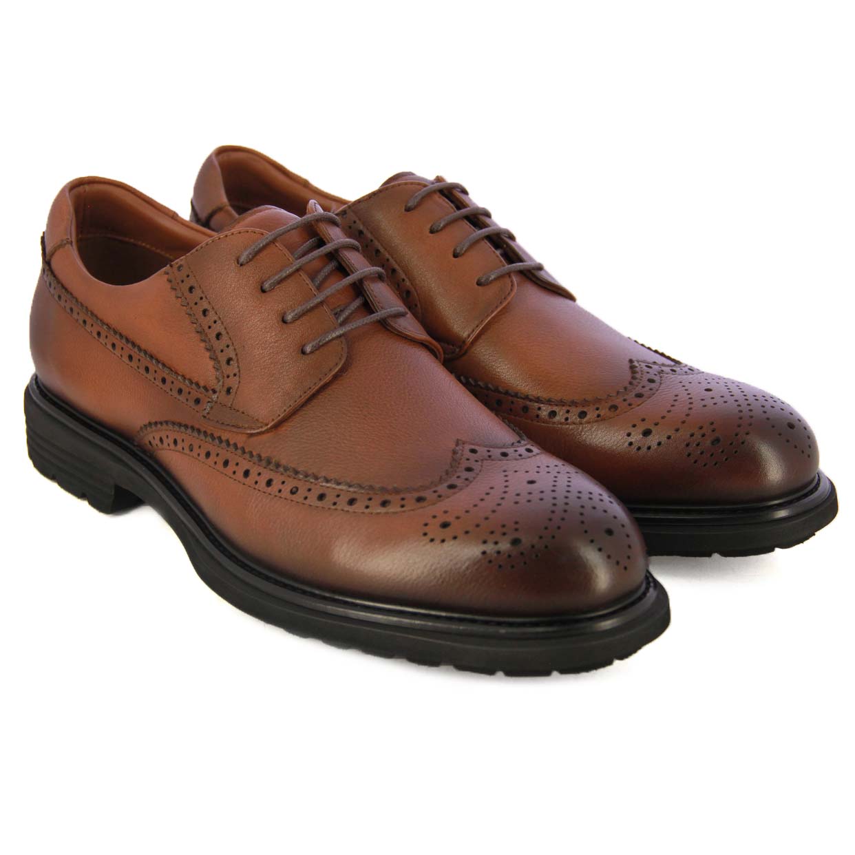 Formal Lace-Up Shoes -Tan - Image 2