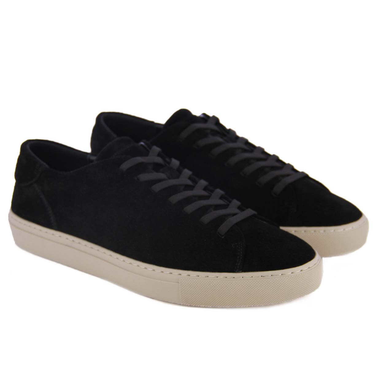 Suede Low-Top Sneakers -Black - Image 2
