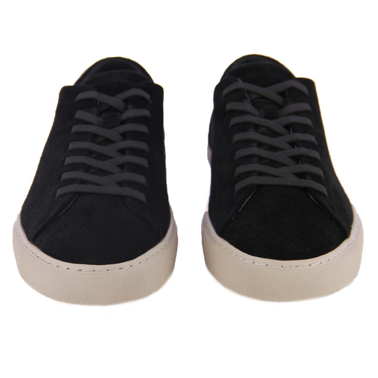 Suede Low-Top Sneakers -Black - Image 3