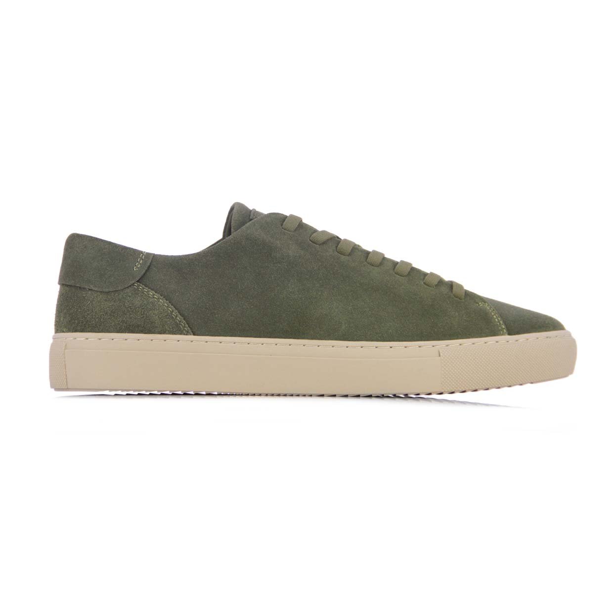 Suede Low-Top Sneakers -Green