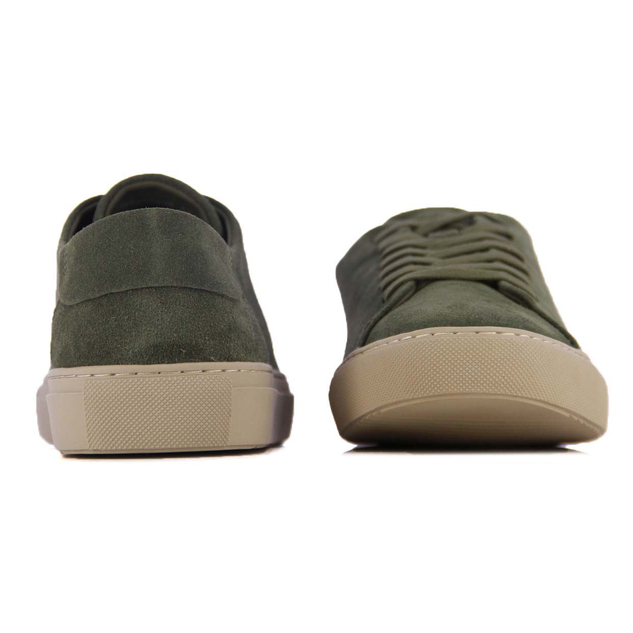 Suede Low-Top Sneakers -Green - Image 5