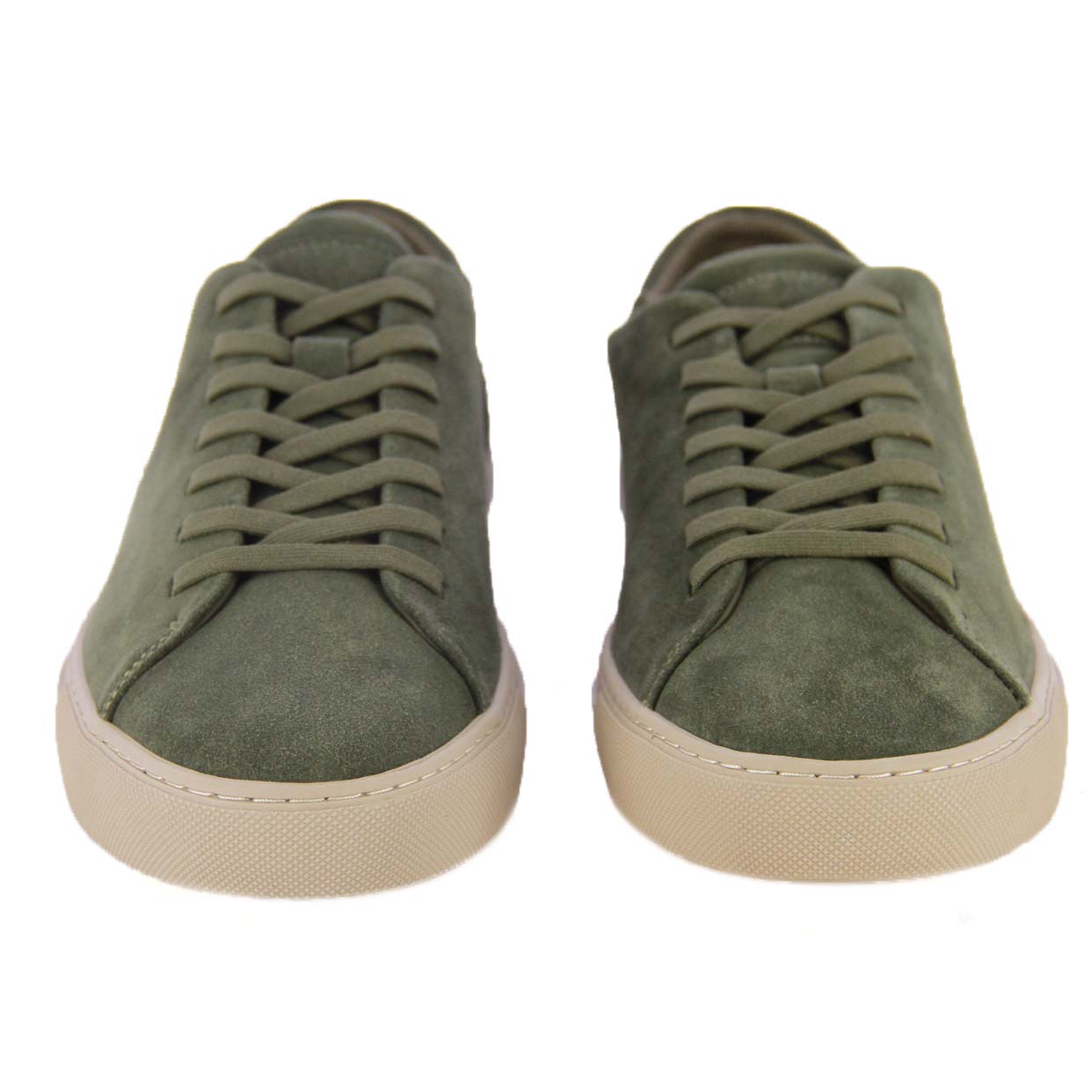 Suede Low-Top Sneakers -Green - Image 3