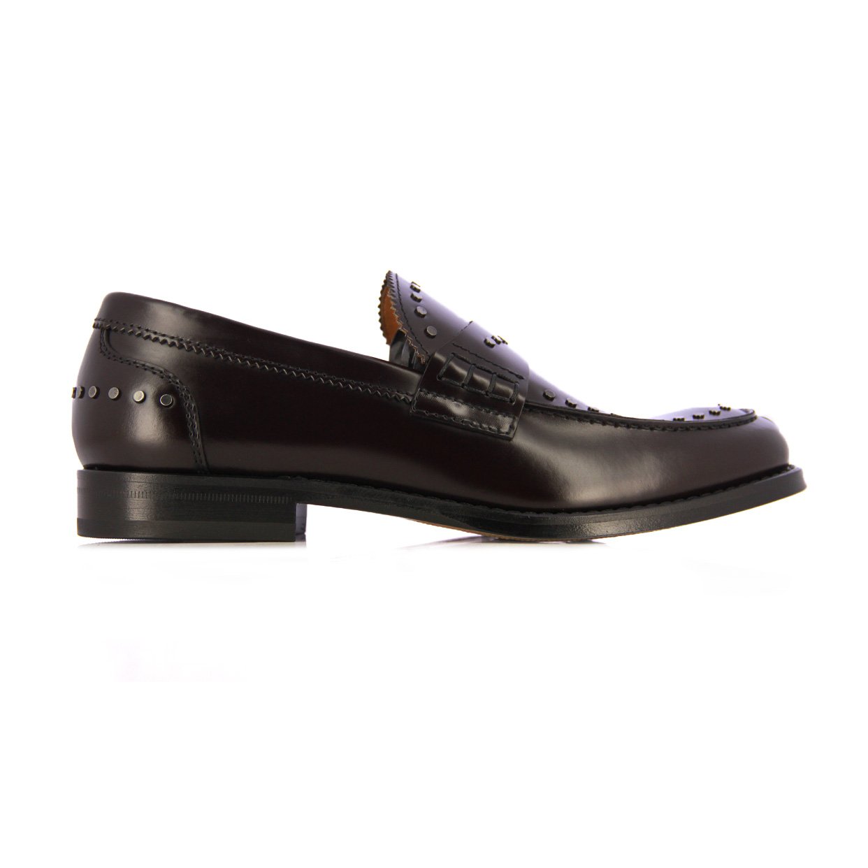 Stud Loafers -Bordo