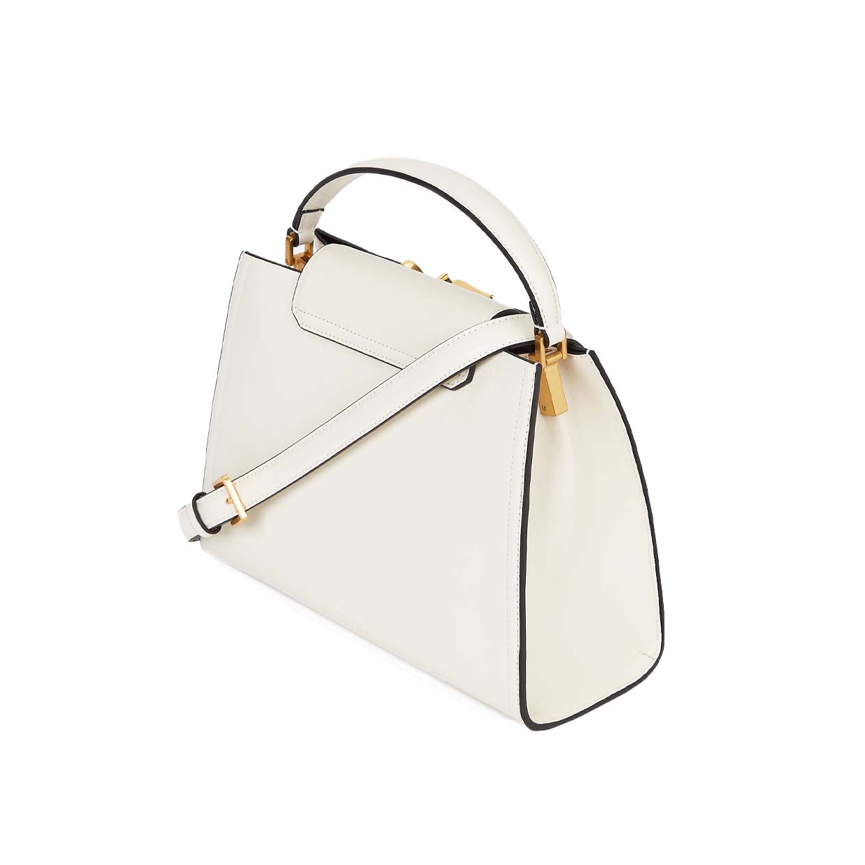 K/Signature Medium Top Handle Bag -Off White - Image 4